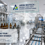 Modern pharmaceutical liquid filling line at Arsn Biotech third-party manufacturing facility